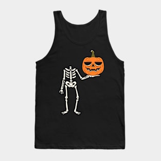 Pumpkin Skeleton Halloween Tank Top